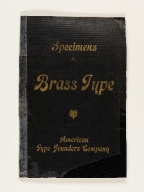Specimens of brass type for bookbinders