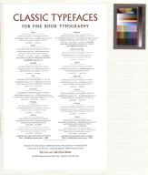 Classic typefaces for fine book typography: monotype machine composition and display typography available in metal and reproduction proof from Michael and Winifred Bixler