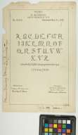 H. Ihlenburg, Font of Ornamental Type