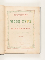 Specimens of wood type manufactured by D. Knox & Co., Fredericksburg, Ohio