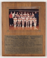 RIT Tiger Volleyball 1993 plaque