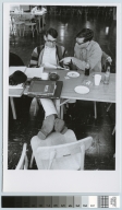 Unidentified students, cafeteria, City Center, Rochester Institute of Technology