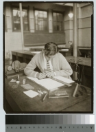 Student engaged in mechanical drawing, School of Industrial Arts, Rochester Athenaeum and Mechanics Institute [1920-1930]