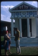 Spring Weekend display of a Greek temple, Rochester Institute of Technology, 1964