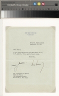 John Kennedy letter to Lawrence Spivak