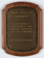 Pep Rally Award plaque