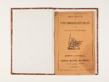 Specimens of types, borders, cuts, rules, and other printing materials