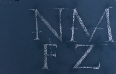 Calligraphic teaching sheet, NMFZ