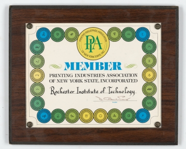 Printing Industries Association member plaque