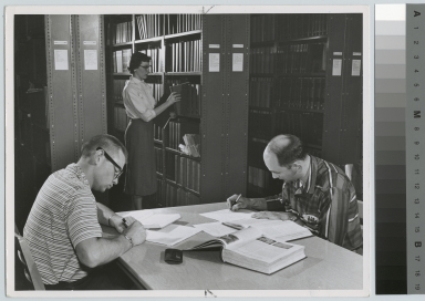 Students studying, Library, Eastman Building, Rochester Institute of Technology