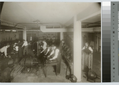 Students working, Electrical Department, Rochester Athenaeum and Mechanics Institute