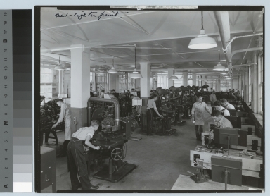 Instructor Sherman Hagberg and students, Mechanical Department, Rochester Institute of Technology