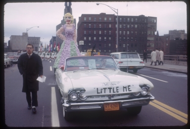 Spring Weekend parade float, "Little Me." Rochester Institute of Technology, 1963