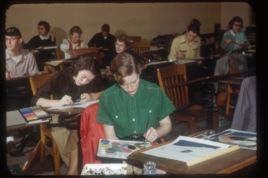 Art students in class, Rochester Institute of Technology