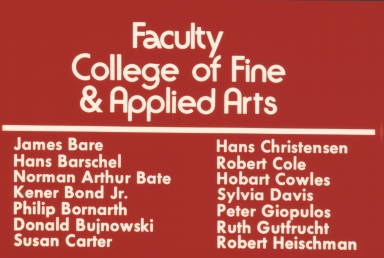 Faculty Show 1972