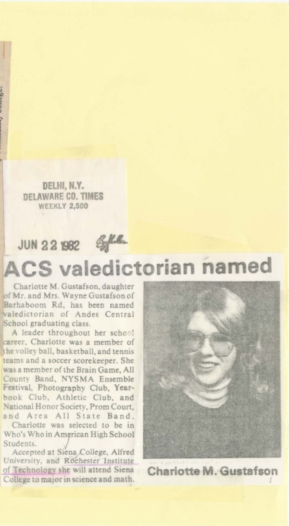 ACS valedictorian named