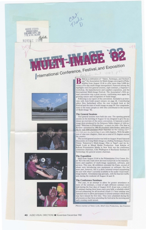 Multi-image '82 international conference, festival, and exposition