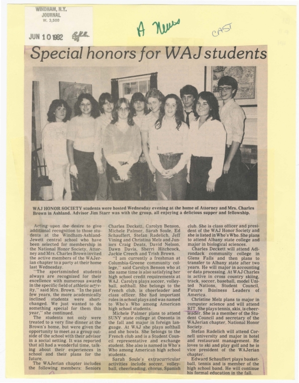 Special honors for WAJ students