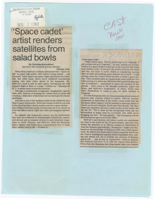 Space cadet' artist renders satellites from salad bowls