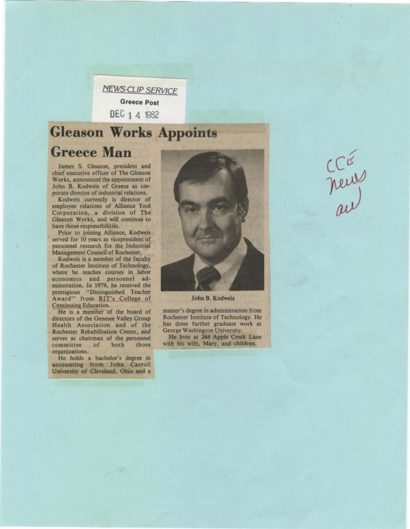 Gleason Works appoints Greece man