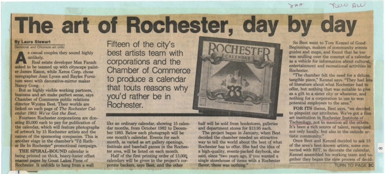 Art of Rochester, day by day