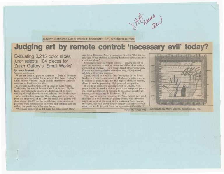 Judging art by remote control: 'necessary evil' today?