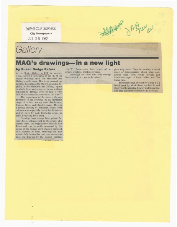 MAG's drawings-in a new light