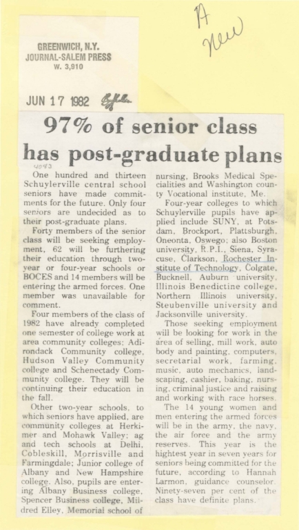 97% of seniors class has post-graduate plans