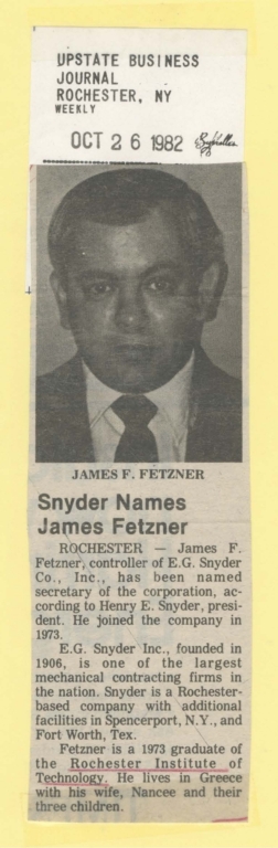 Sander names James Fetzner