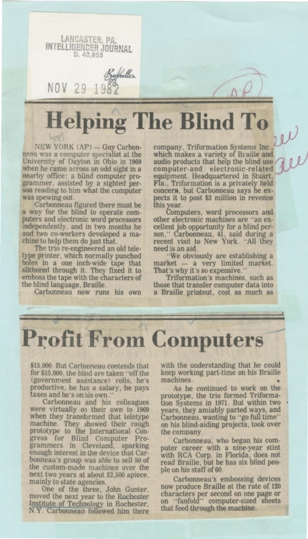 Helping blind to profit from computers