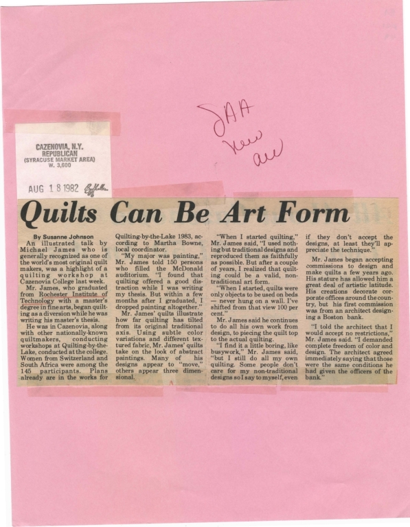 Quilts can be art form