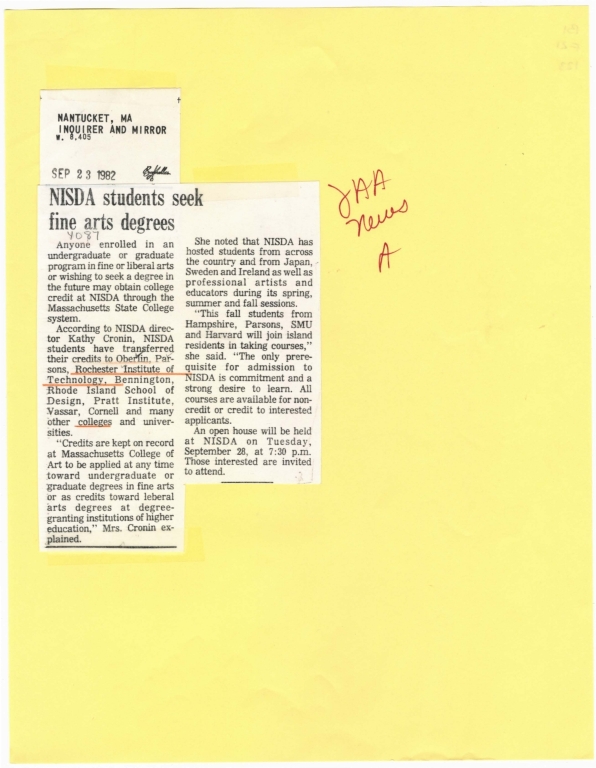 NISDA students seek fine arts degrees