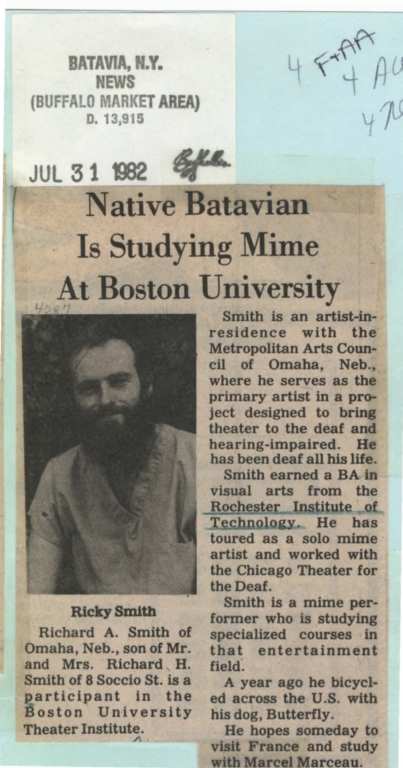 Native Batavian is studying mime at Boston University