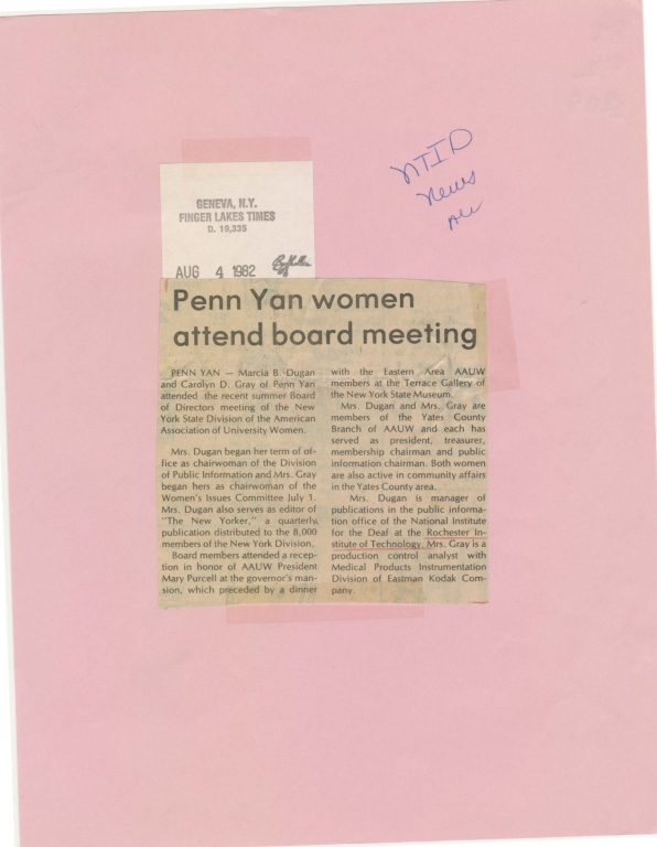 Penn Yan women attend board meeting