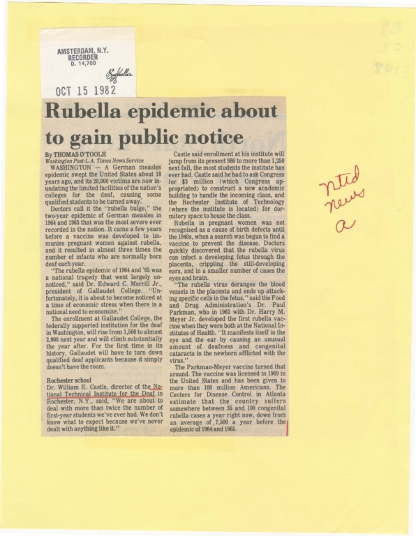 Rubella epidemic about to gain public notice
