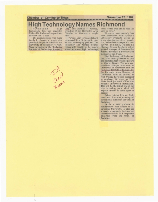 High technology names Richmond