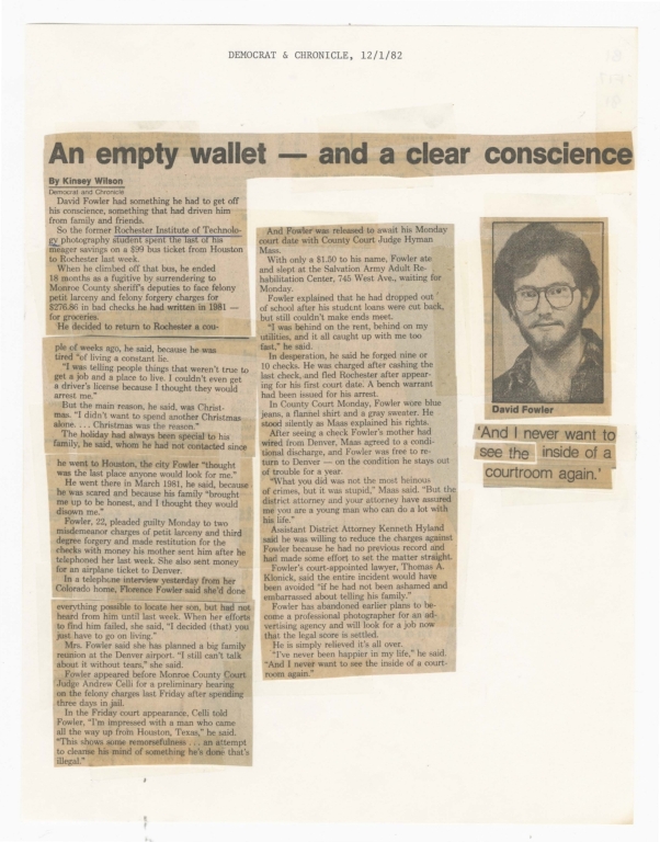 Empty wallet-and clear conscience