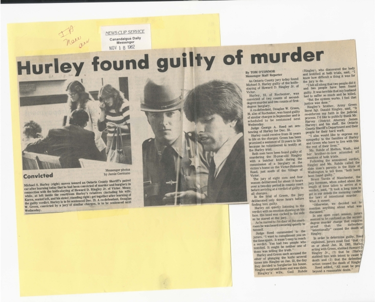 Hurley found guilty of murder
