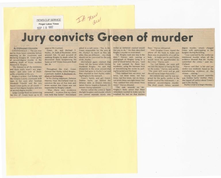 Jury convicts Green of murder