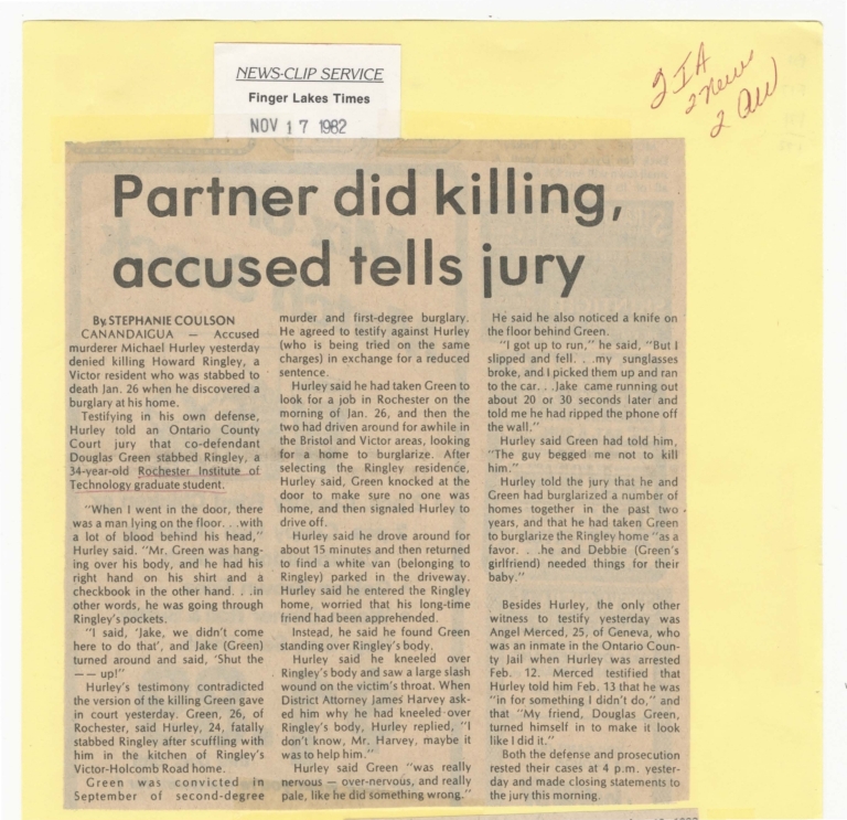 Partner did killing, accused tells jury