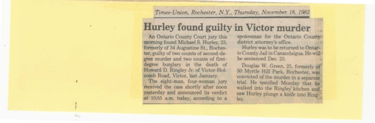 Hurley found guilty in Victor murder