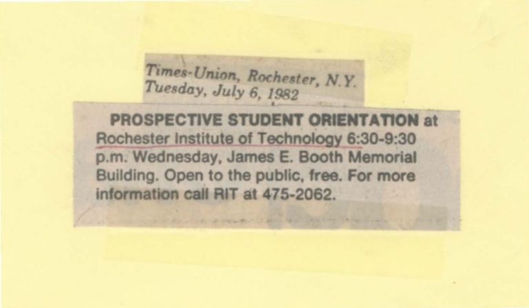 Prospective student orientation at Rochester Institute of
