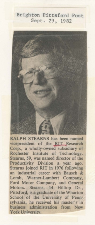 Ralph Stearns has been named vicepresident of