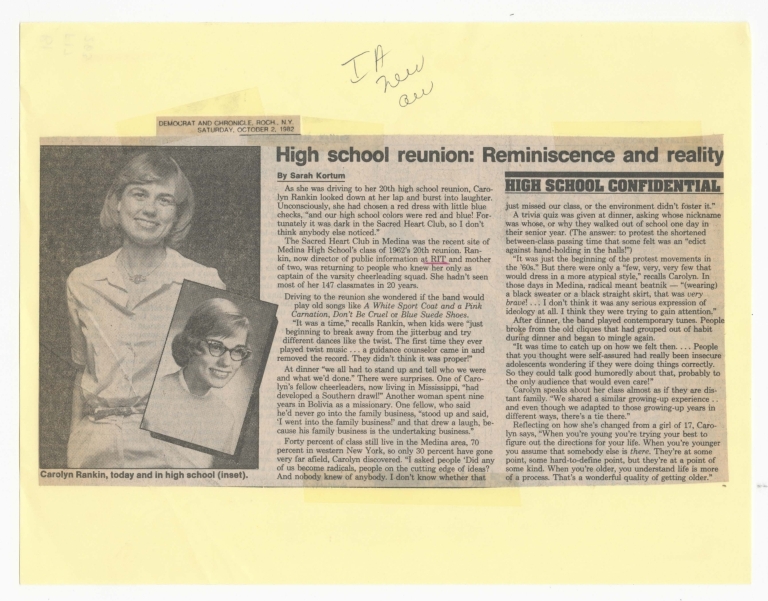 High school reunion: reminiscence and reality