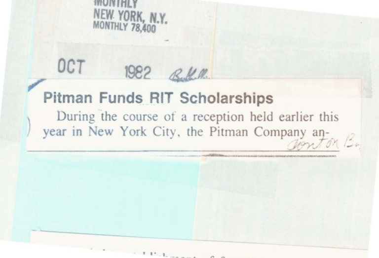 Pitman funds RIT scholarships
