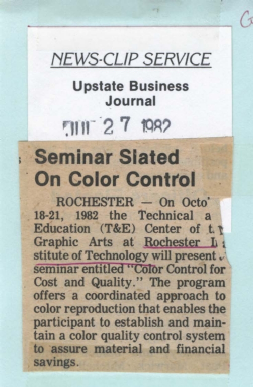 Seminar slated on color control