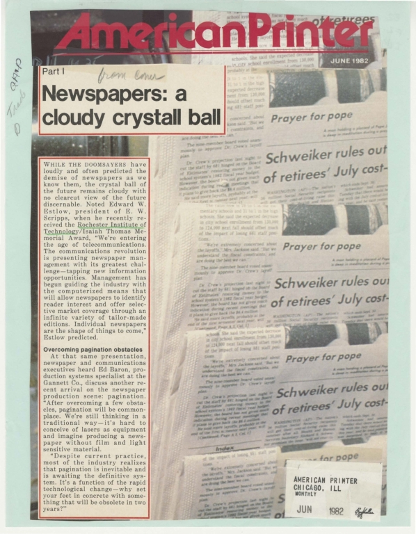 Newspapers: cloudy crystall ball