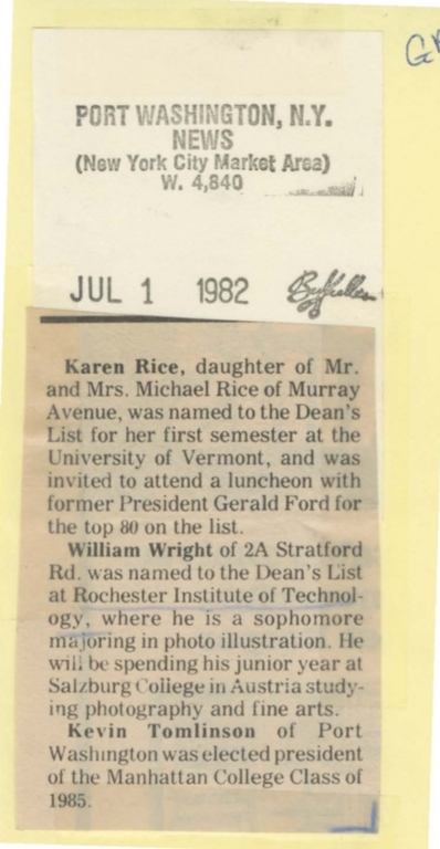 Karen Rice, daughter of Mr. Mrs. Michael