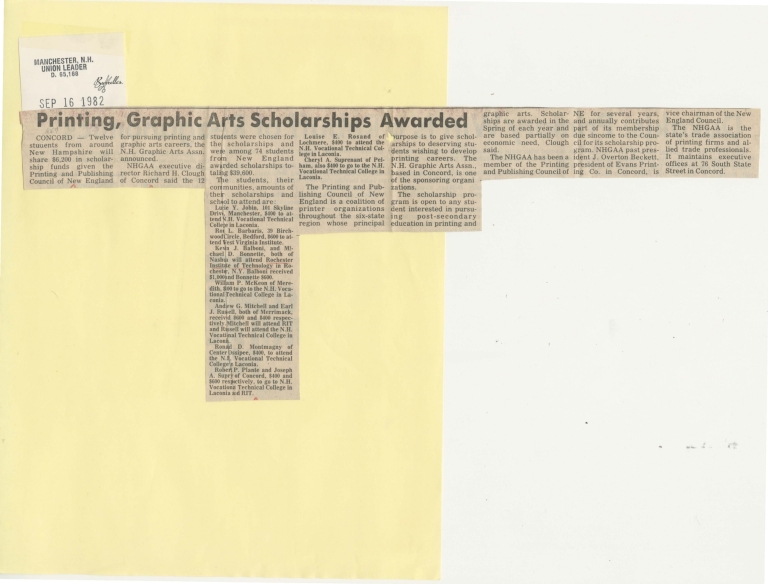 Printing, graphic arts scholarships awarded