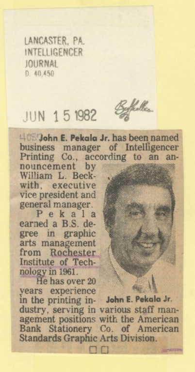 John E. Pekala Jr. has been named